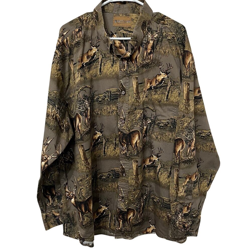 Magellan Sportswear Men’s Button‎ Up Shirt Sz XXL Camouflage Hunting Outdoors